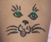 glitter kity face tattoo